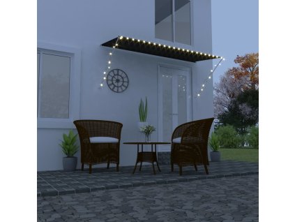 vidaXL Zaťahovacia markíza s LED 300x150 cm antracitová