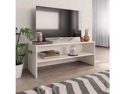 vidaXL TV skrinka, biela 100x40x40 cm, kompozitné drevo