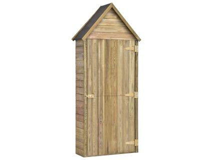 vidaXL Záhradný prístrešok na náradie dverami impregnované borovicové