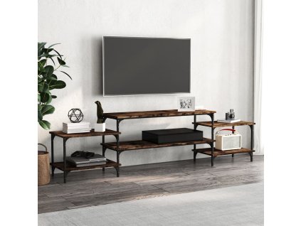 vidaXL TV skrinka dymový dub 197x35x52 cm spracované drevo