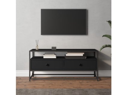 vidaXL TV skrinka čierna 100x35x45 cm spracované drevo