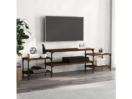 vidaXL TV skrinka hnedý dub 197x35x52 cm spracované drevo