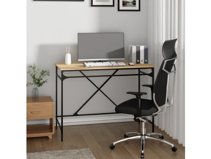 vidaXL Stôl dub sonoma 100x50x75 cm spracované drevo a železo