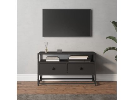 vidaXL TV skrinka čierna 80x35x45 cm spracované drevo