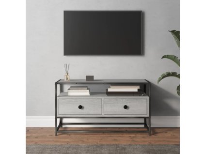 vidaXL TV skrinka sivý dub sonoma 80x35x45 cm spracované drevo