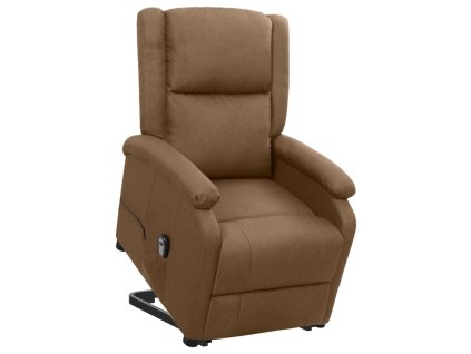 vidaXL Zdvíhacie kreslo hnedé látka