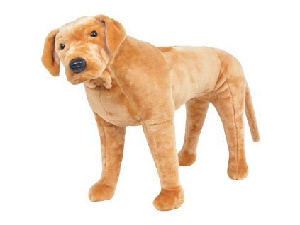 vidaXL Stojaci plyšový hračkársky labrador, svetlohnedý XXL
