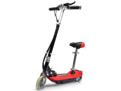 vidaXL Elektrická kolobežka so sedadlom 120 W, červená