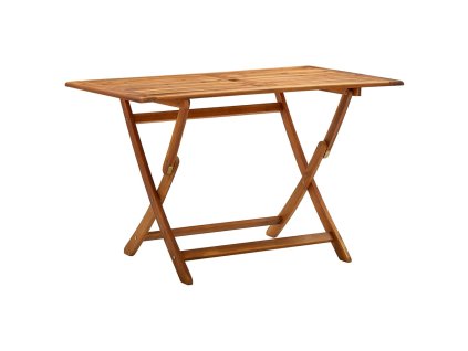 vidaXL Skladací záhradný stôl 120x70x75 cm akáciový masív