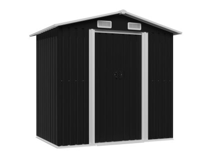 vidaXL Záhradná kôlňa, antracitová, oceľ 204x132x186 cm