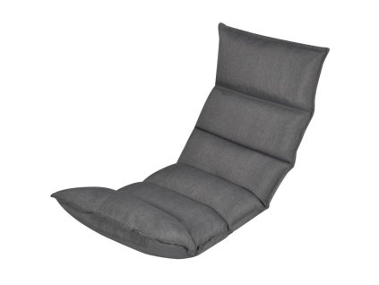vidaXL Skladacie ležadlo na zem, sivé, látka