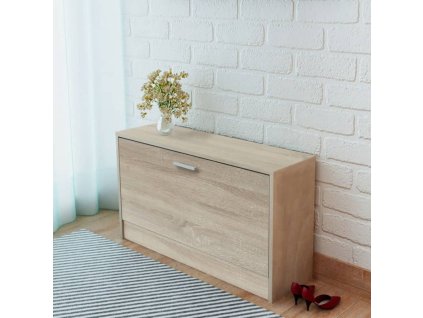 vidaXL Lavica na topánky, dubová 80x24x45 cm