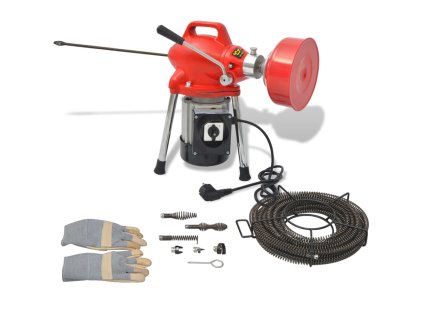 vidaXL Špirálový čistič odtokov 250 W 12,5mx16mm 4,5mx9,5mm