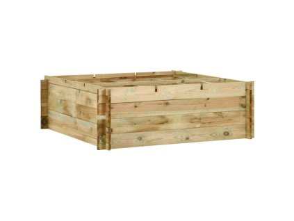 vidaXL Vyvýšený záhradný záhon, impregnovaná borovica 120x120x40cm