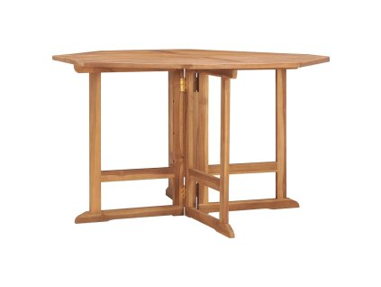 vidaXL Skladací záhradný jedálenský stôl 110x110x75 cm tíkový masív
