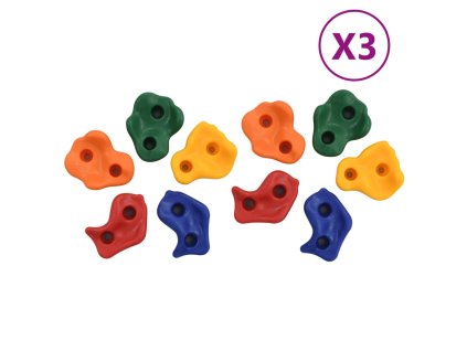 vidaXL Lezecké kamene 30 ks viacfarebné PE