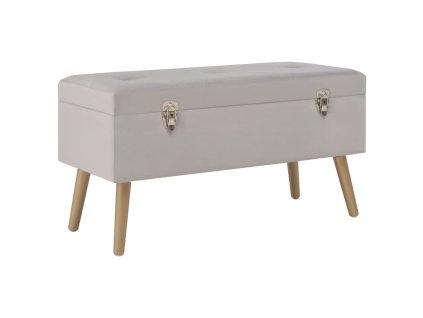 vidaXL Lavica s úložným priestorom 80 cm sivá zamat