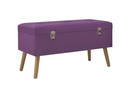 vidaXL Lavica s úložným priestorom 80 cm fialová zamat