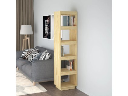 vidaXL Knižnica/deliaca stena 40x35x167 cm, borovicový masív