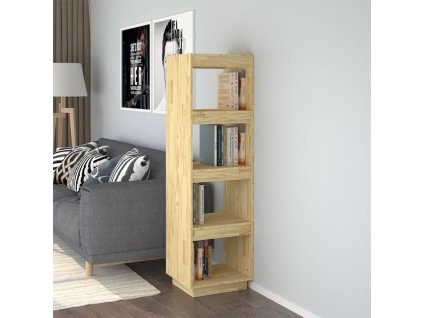vidaXL Knižnica/deliaca stena 40x35x135 cm, borovicový masív