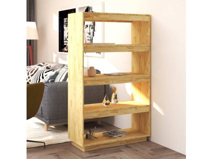vidaXL Knižnica/deliaca stena 80x35x135 cm, borovicový masív