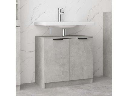 vidaXL Kúpeľnová skrinka betónovo sivá 64,5x33,5x59cm spracované drevo