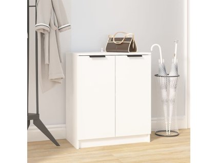 vidaXL Botník biely 59x35x70 cm spracované drevo