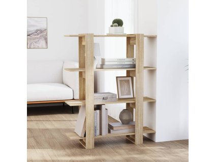 vidaXL Knižnica/deliaca stena dub sonoma 100x30x123,5 cm