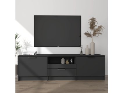 vidaXL TV stolík čierny 140x35x40 cm spracované drevo