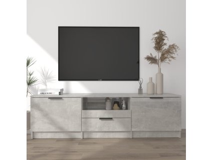 vidaXL TV stolík betónový sivý 140x35x40 cm spracované drevo