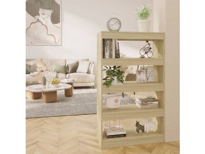 vidaXL Knižnica/deliaca stena, dub sonoma 80x30x135cm kompozitné drevo