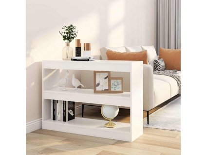 vidaXL Knižnica/deliaca stena biela 100x30x72 cm