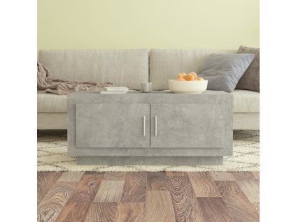 vidaXL Konferenčný stolík betónový sivý 102x50x45 cm spracované drevo
