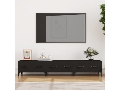 vidaXL TV stolík čierny 150x34,5x30 cm spracované drevo