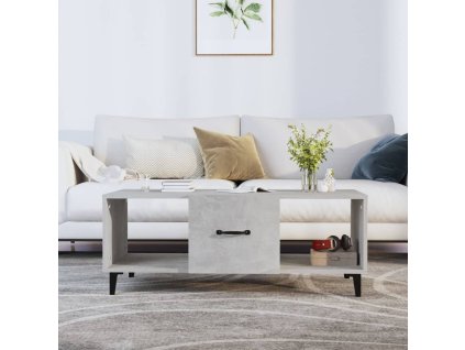 vidaXL Konferenčný stolík betónovo sivý 102x50x40 cm spracované drevo