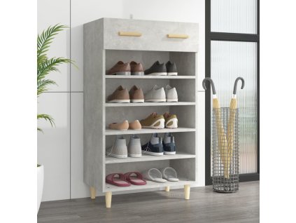 vidaXL Botník betónovo sivý 60x35x105 cm spracované drevo