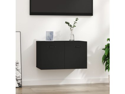 vidaXL Nástenná skrinka, čierna 60x36,5x35 cm, kompozitné drevo