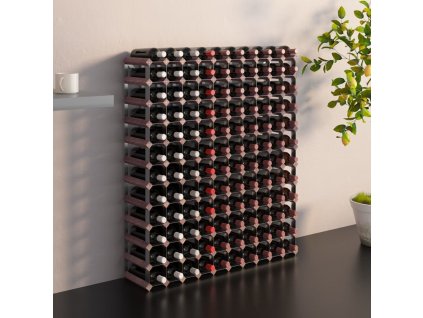 vidaXL Stojan na víno na 120 fliaš hnedý masívna borovica