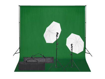 vidaXL Sada do fotoštúdia so svetlami a pozadím