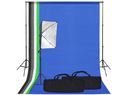 vidaXL Fotografické vybavenie so softboxami a pozadím