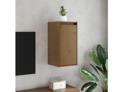 vidaXL Nástenné skrinky 2 ks medovohnedé 30x30x60 cm masívna borovica
