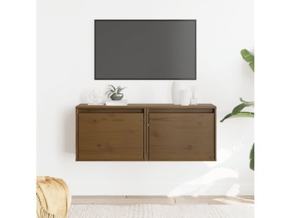 vidaXL Nástenné skrinky 2ks medovo-hnedé 45x30x35 cm masívna borovica