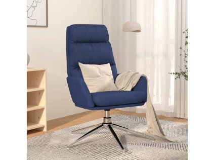 vidaXL Relaxačné kreslo modré látkové