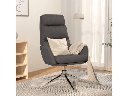 vidaXL Relaxačné kreslo tmavosivé látkové