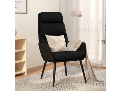 vidaXL Relaxačné kreslo čierne látkové