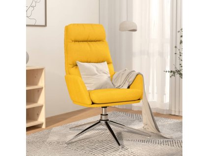 vidaXL Relaxačné kreslo horčicovo-žlté látkové