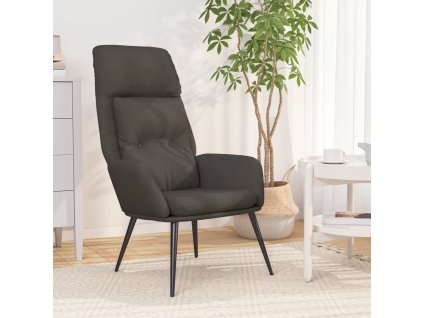 vidaXL Relaxačné kreslo tmavosivé umelá semišová koža