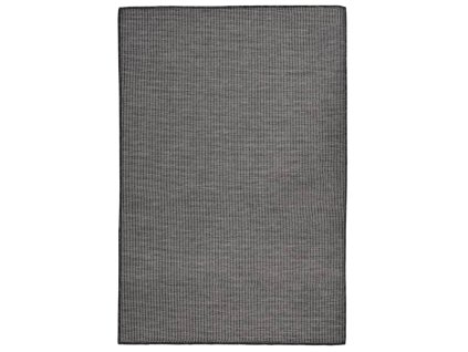 vidaXL Vonkajší koberec s plochým tkaním 120x170 cm sivý