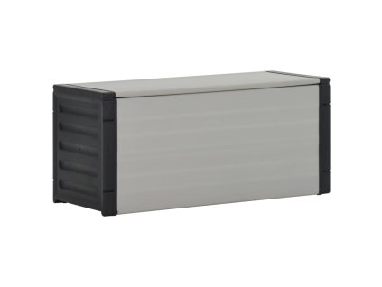 vidaXL Záhradná skrinka na odpad sivá 85x34x40 cm