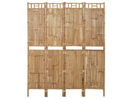 vidaXL Paraván so 4 panelmi bambus 160x180 cm